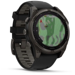 Garmin 010-02906-70 fēnix 8 47mm Solar 全方位戶外進階GPS智慧腕錶 (石墨灰 DLC鈦錶圈/獵影黑矽膠錶帶)